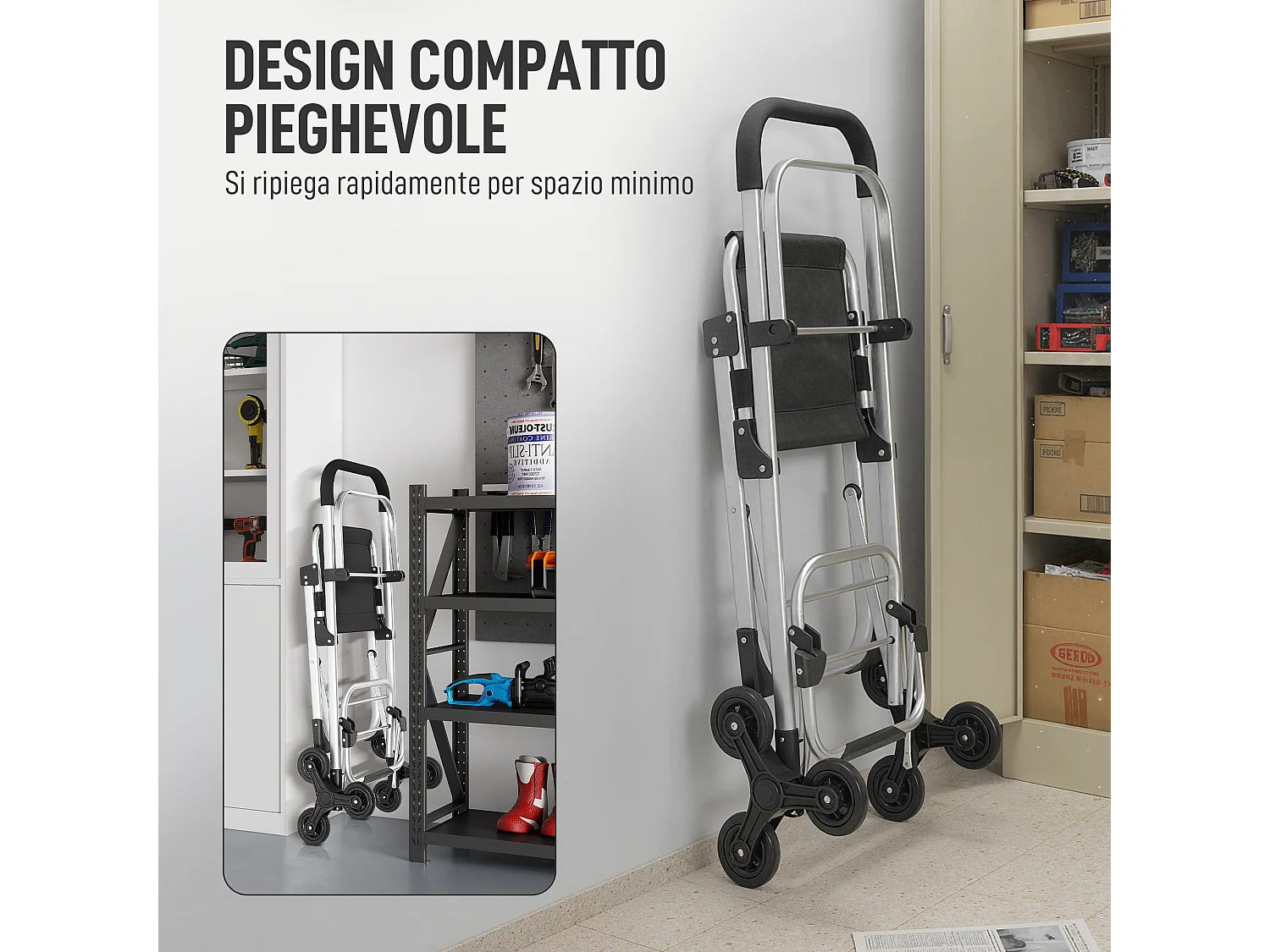 Carrello spesa con sedile pieghevole carrellino spesa