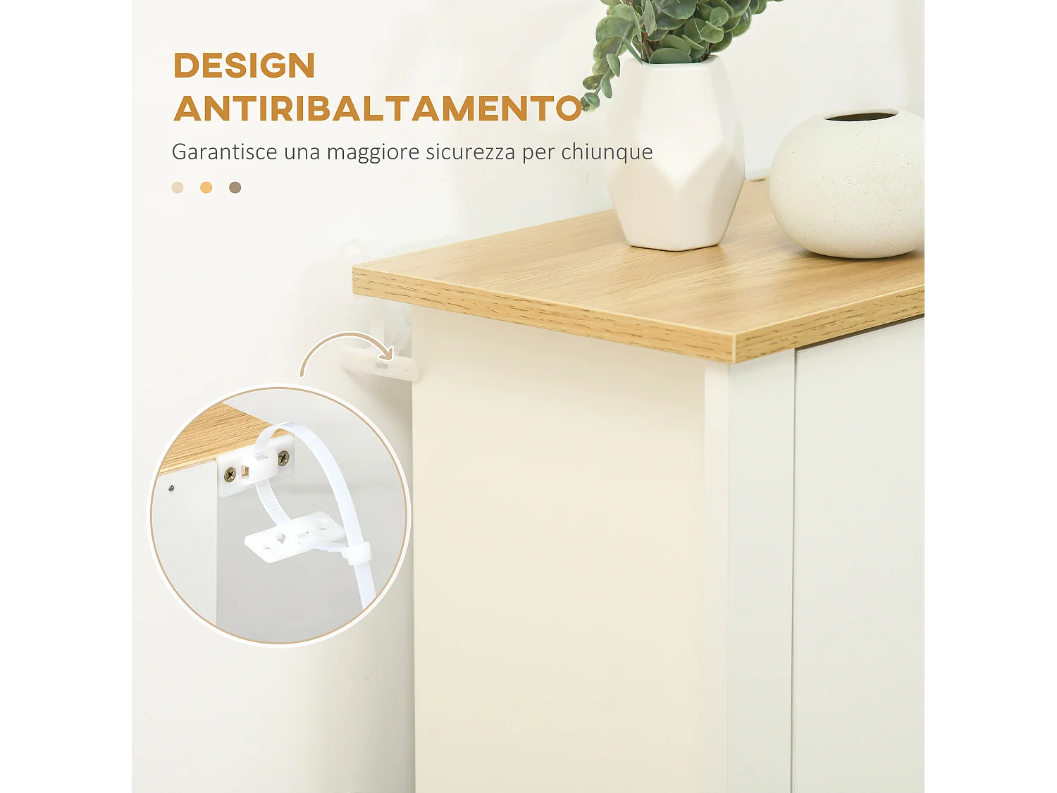 Scarpiera salvaspazio slim con 3 ante a ribalta