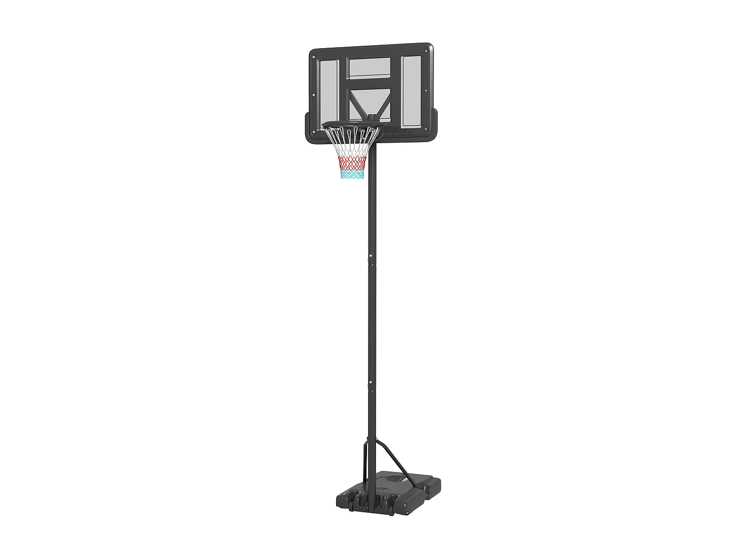 SPORTNOW Canestro Basket Portatile ad Altezza Regolabile Nero