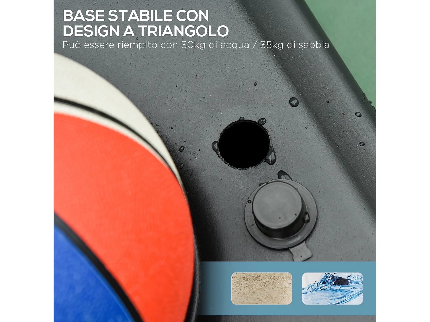 Canestro da Basket da Esterno con Supporto