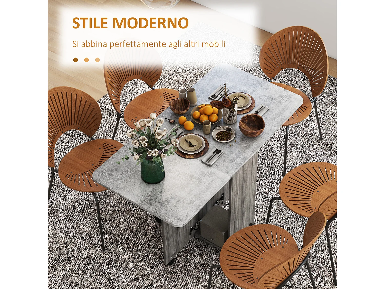 Tavolo da pranzo pieghevole tavolo cucina a ribalta