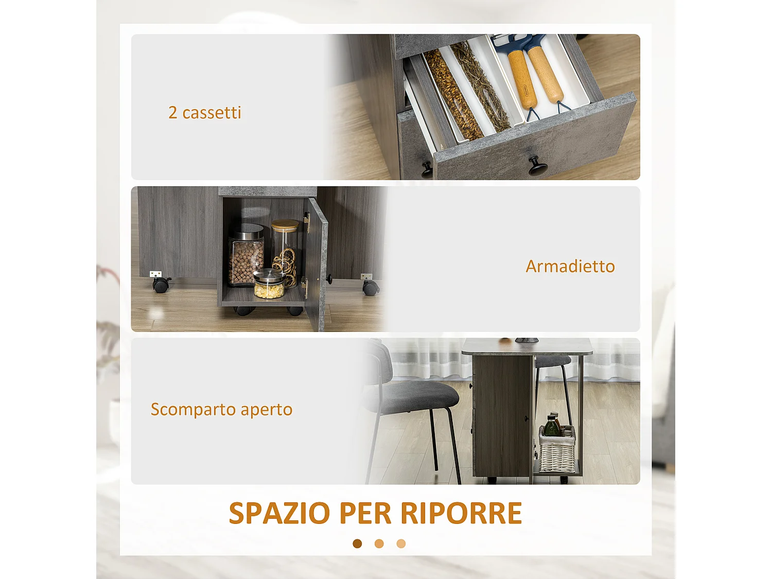 Tavolo da pranzo pieghevole tavolo cucina a ribalta