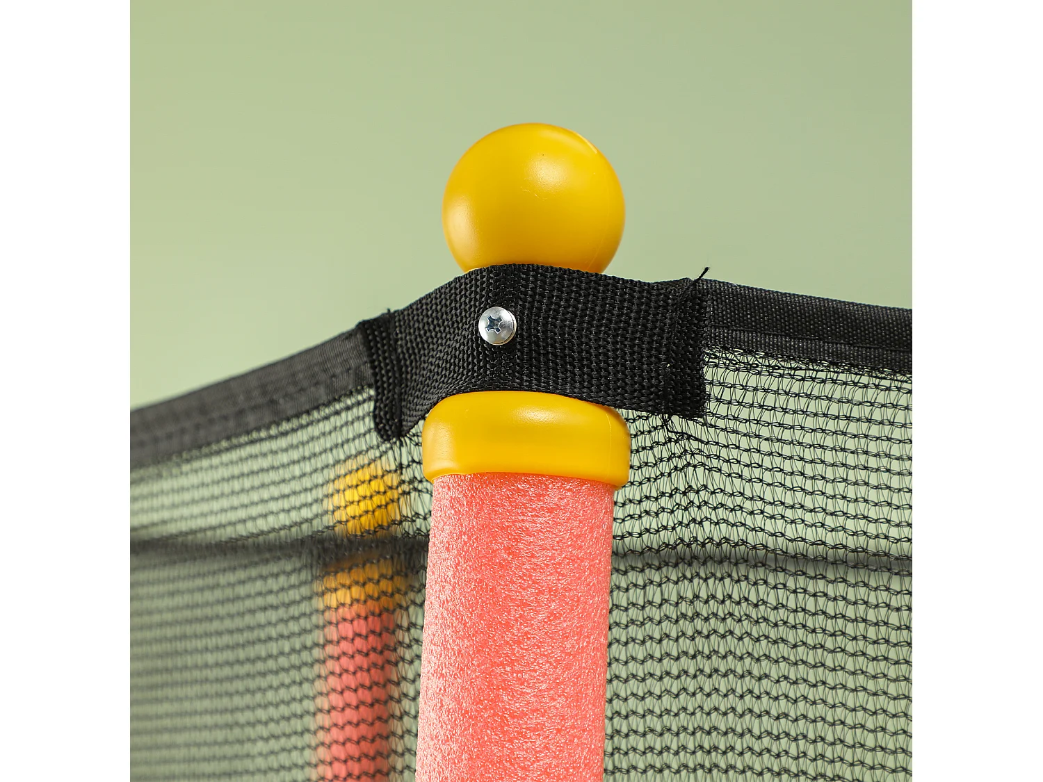 Trampolino elastico per bambini 3-10 anni con rete di sicurezza rosso