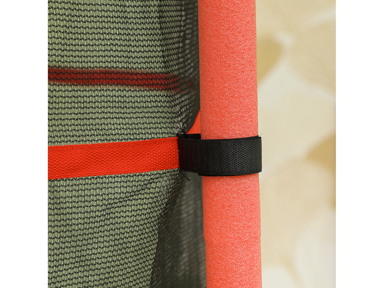 Trampolino elastico per bambini 3-10 anni con rete di sicurezza rosso