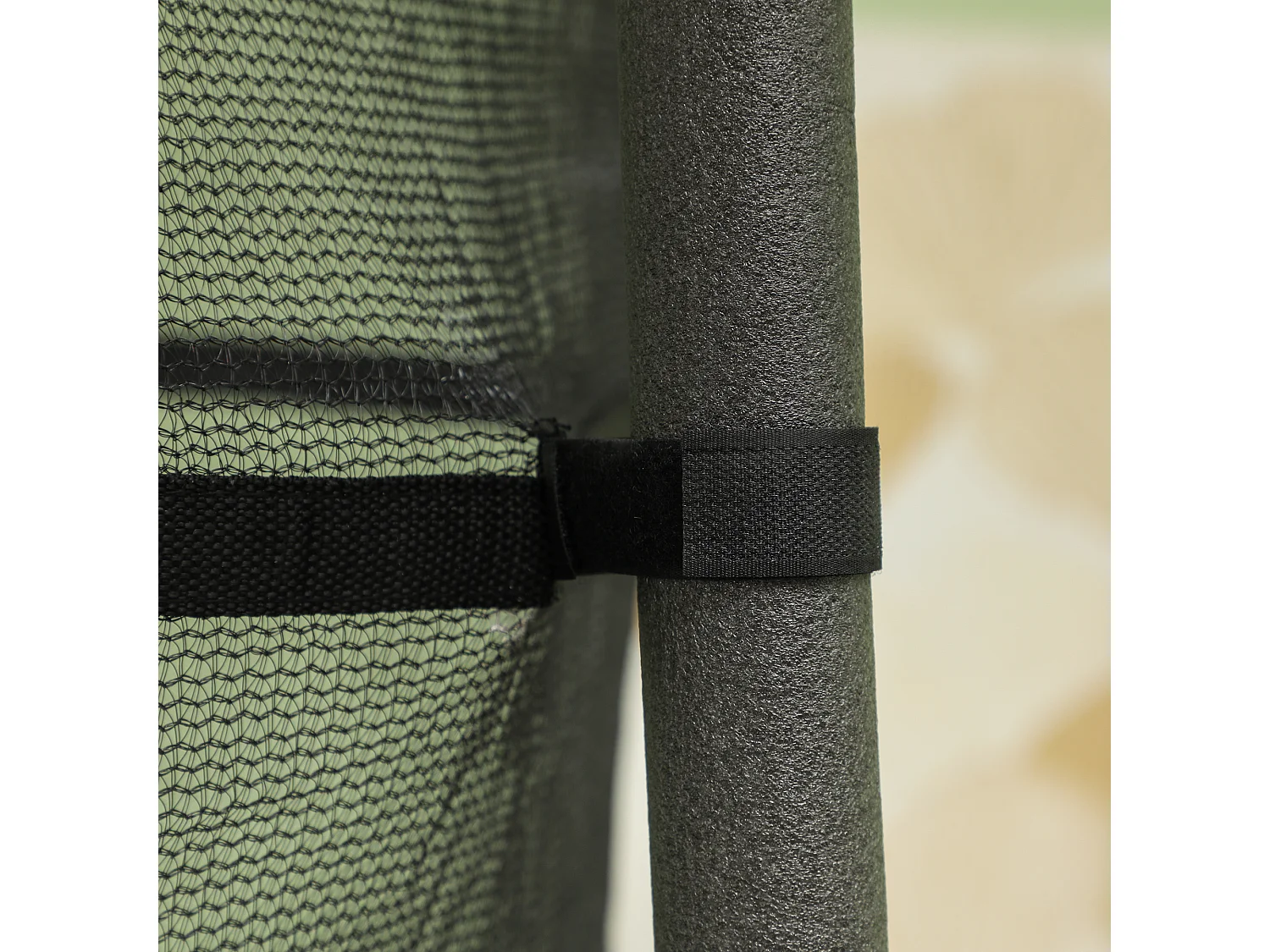 Trampolino elastico per bambini 3-10 anni con rete di sicurezza nero