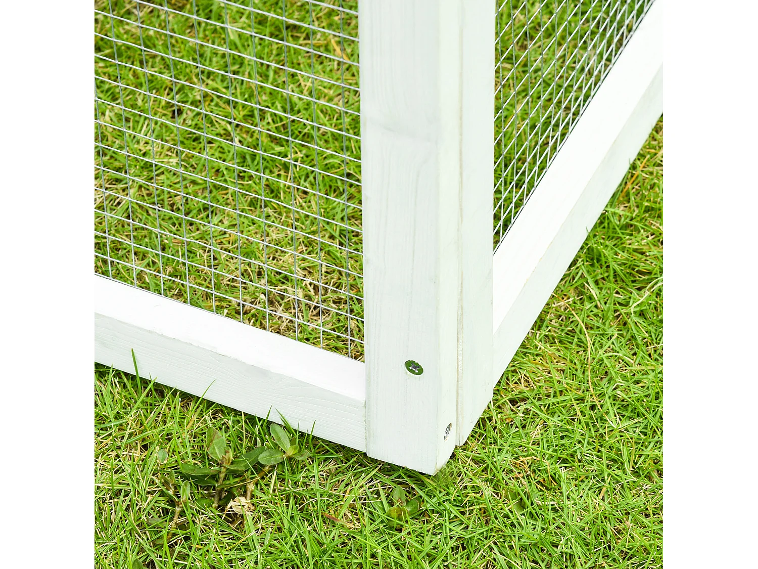 Casetta per conigli in legno area aperta rampa fondo estraibile