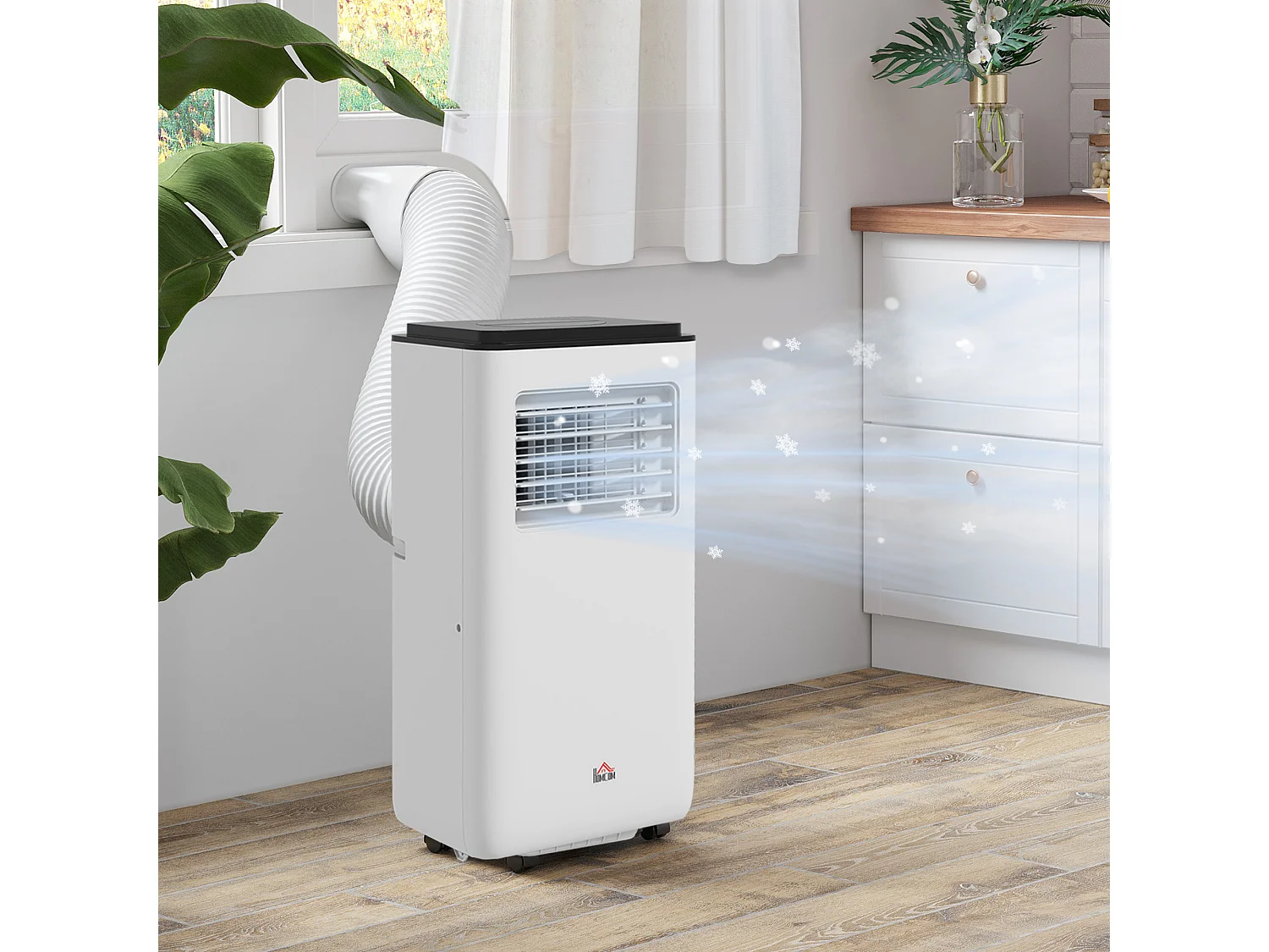 Condizionatore portatile 7000 btu 2kw con 5 in 1 e timer 24h