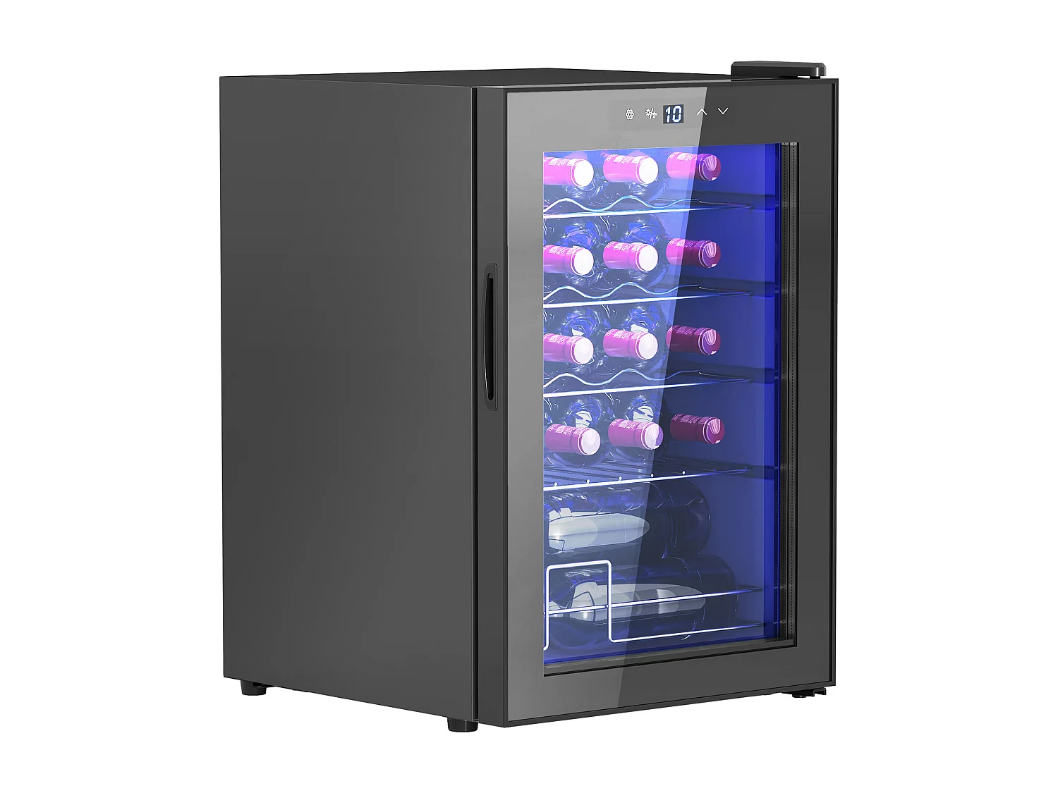 Cantinetta vino refrigerata 20 bottiglie 53l cantina vino monotemperatura 5-18℃ cantina vino bar