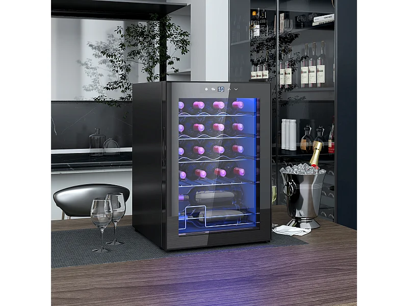 Cantinetta vino refrigerata 20 bottiglie 53l cantina vino monotemperatura 5-18℃ cantina vino bar