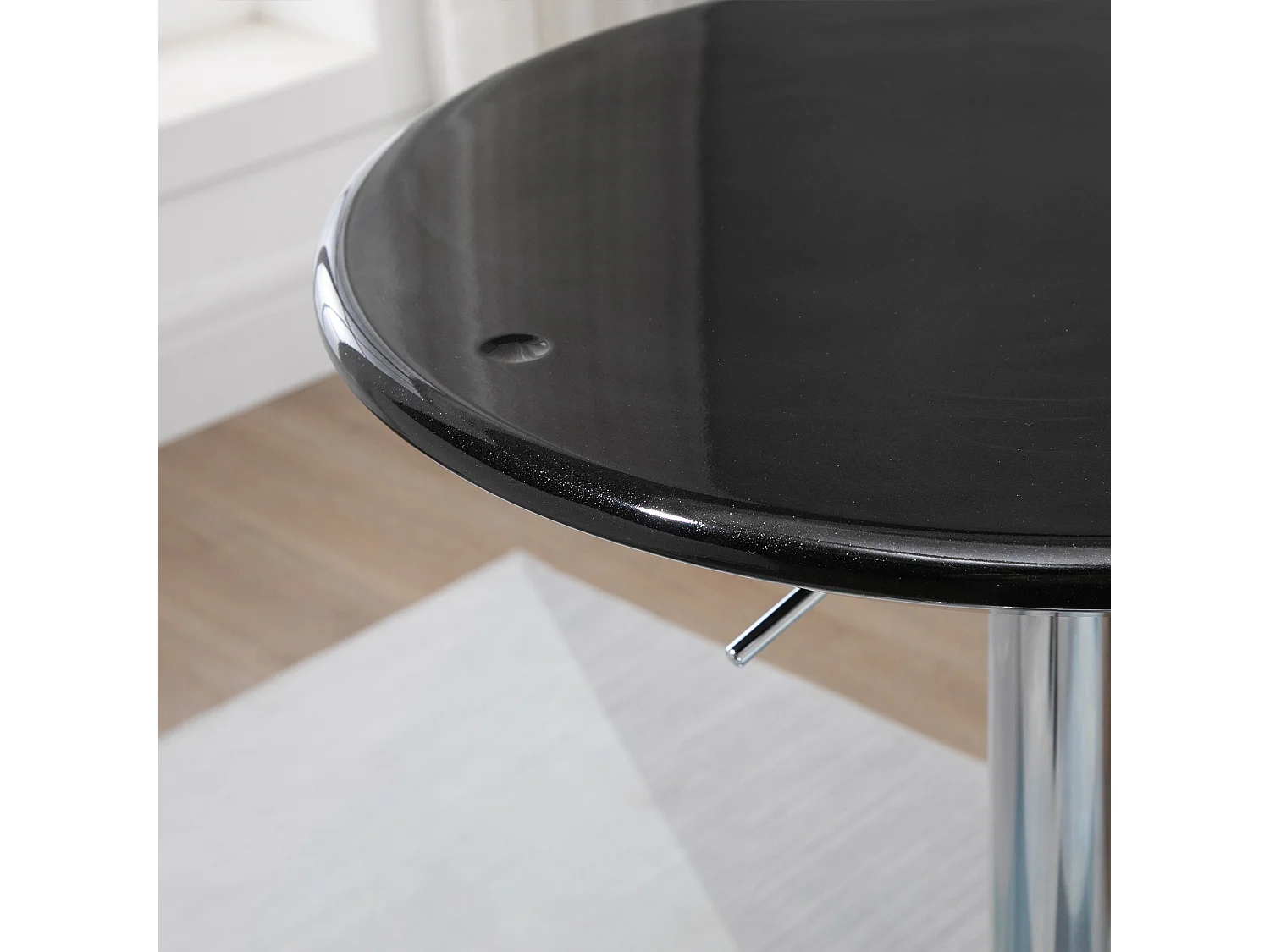 Tavolo rotondo da bar con piano girevole altezza regolabile