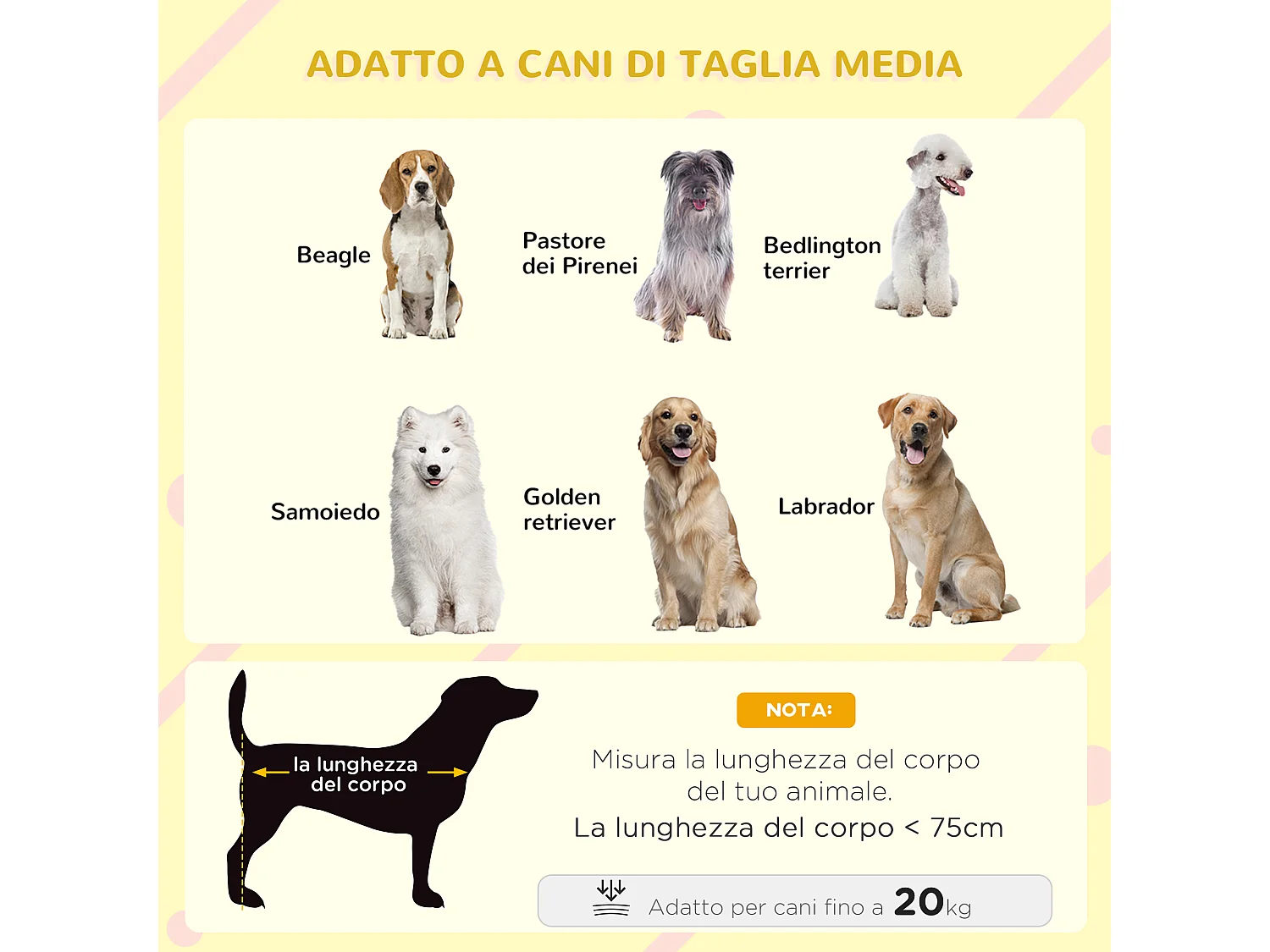 Cuccia per cani taglia media da esterno in legno grigio