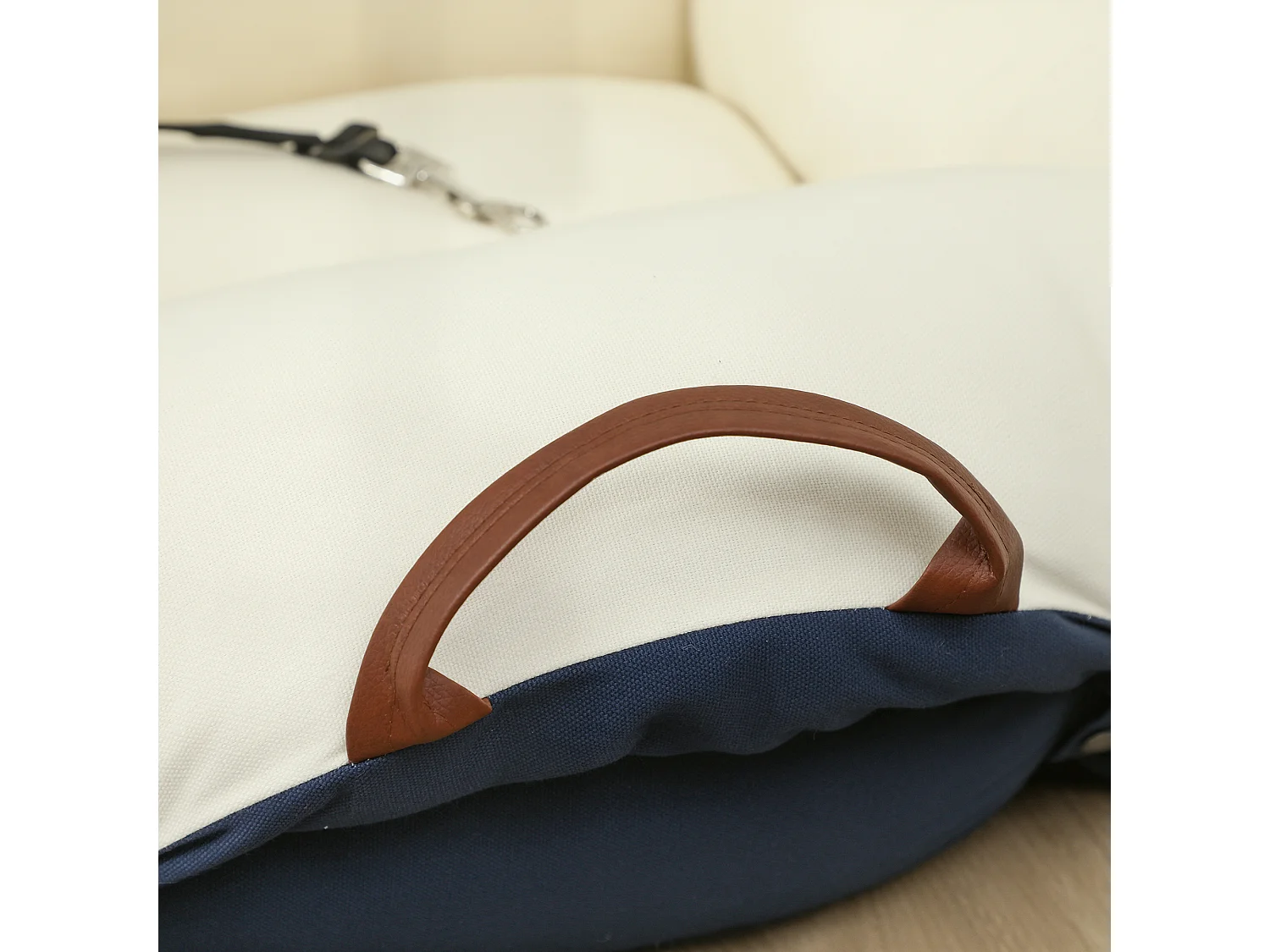 Seggiolino auto per cani con guinzaglio e sfoderabile blu navy