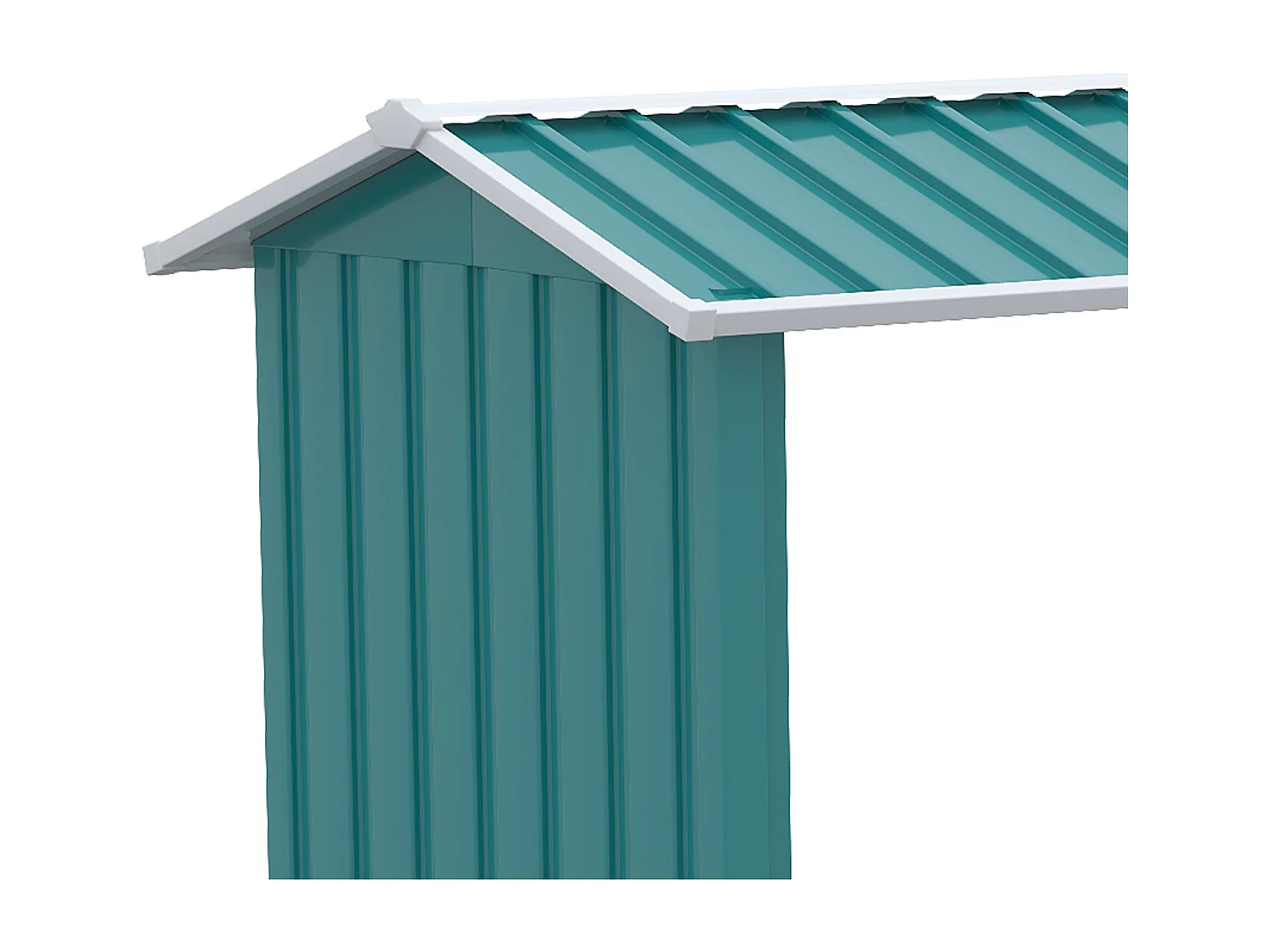 Legnaia base rialzata e tetto inclinato 240x 86x160cm verde