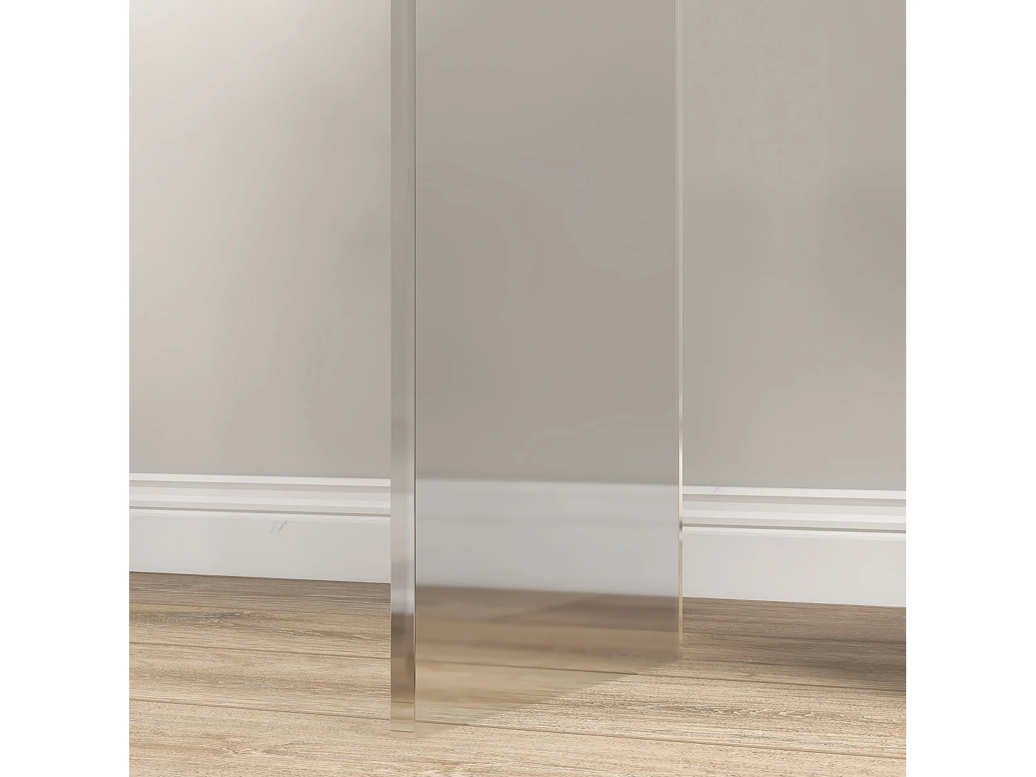 Tavolino da salotto in acrilico a u tavolino moderno con bordi lisci