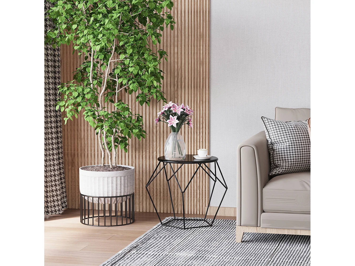 Tavolino da caffè salotto in acciaio nero