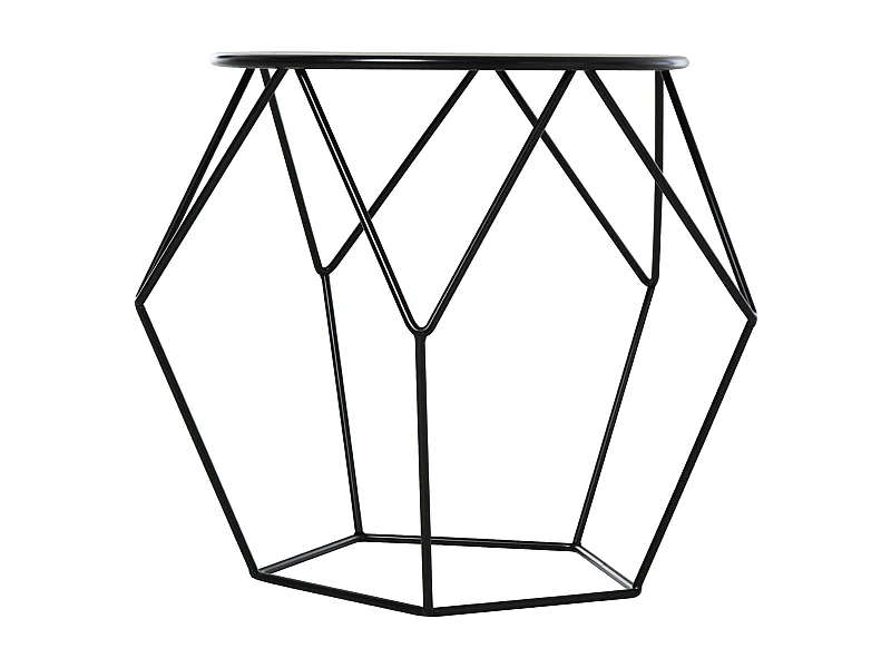 Tavolino da caffè salotto in acciaio nero