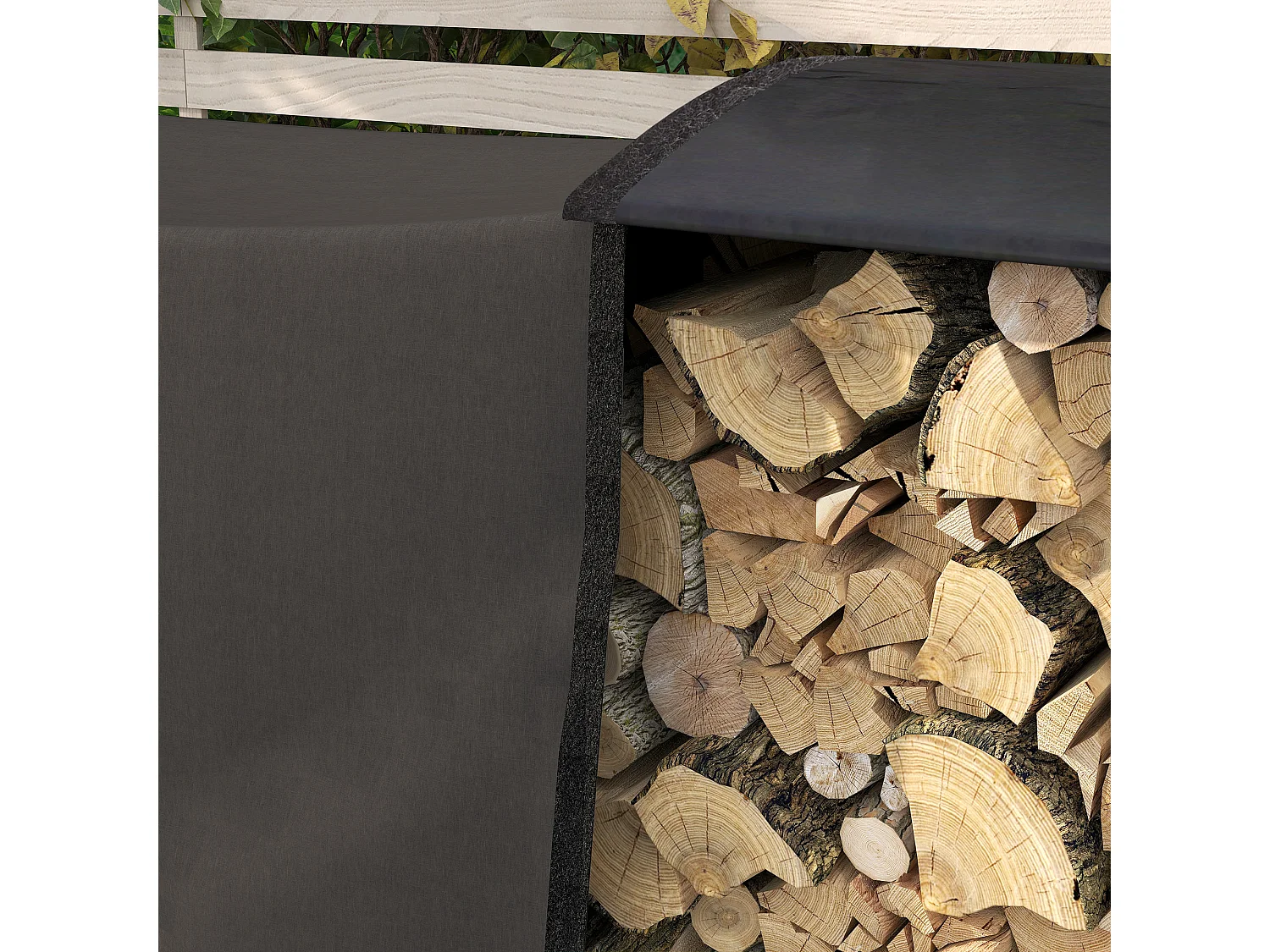 Portalegna regolabile con copertura e telo di trasporto 240x36x99cm