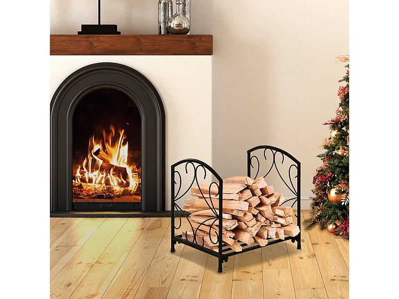 Portalegna da interno ed esterno in metallo 39.5x31.5x39.5cm