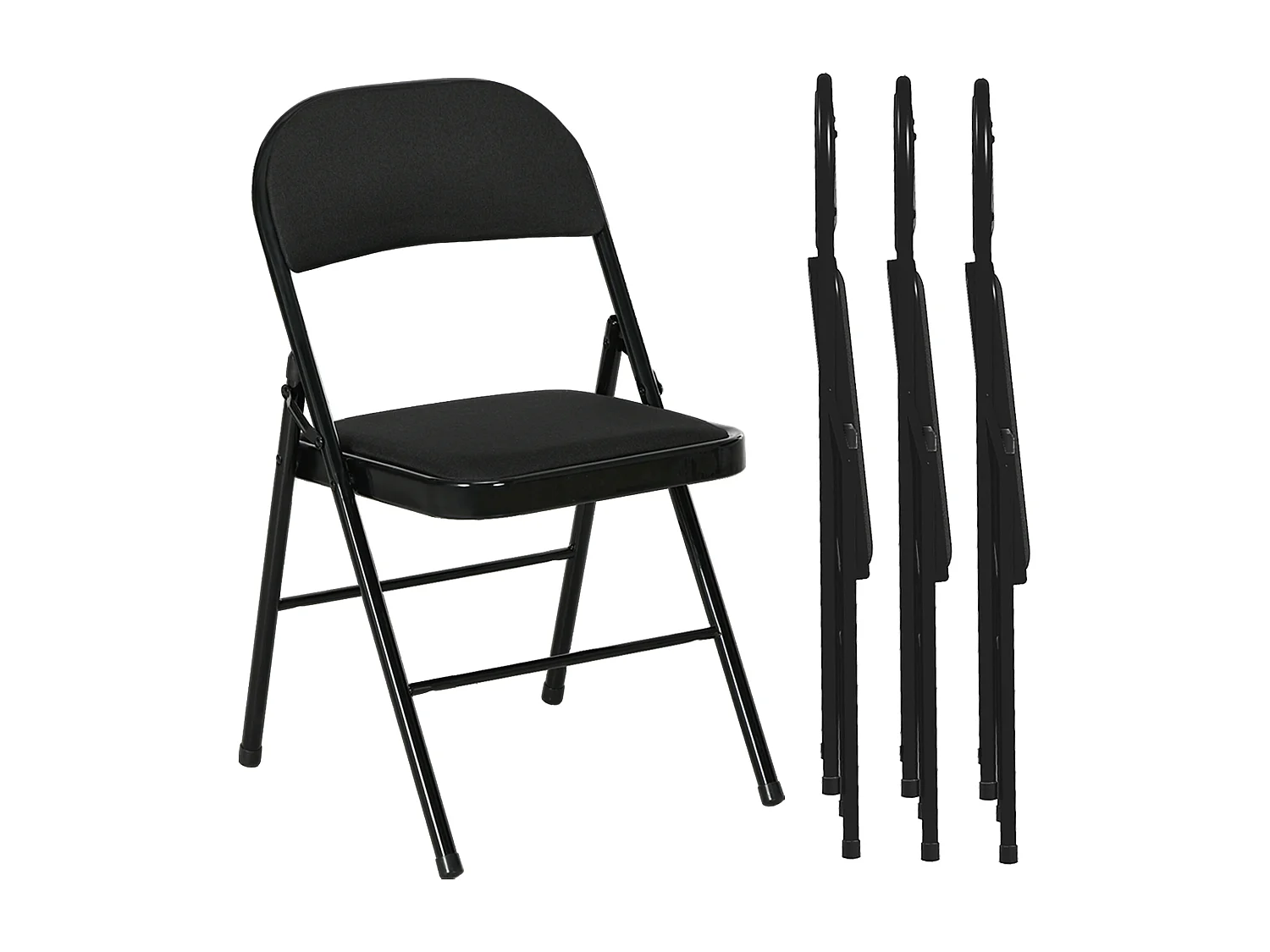 Set 4 sedie pieghevoli con seduta imbottita sedie moderne salvaspazio