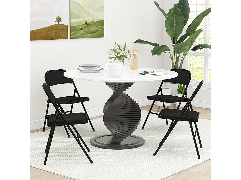 Set 4 sedie pieghevoli con seduta imbottita sedie moderne salvaspazio