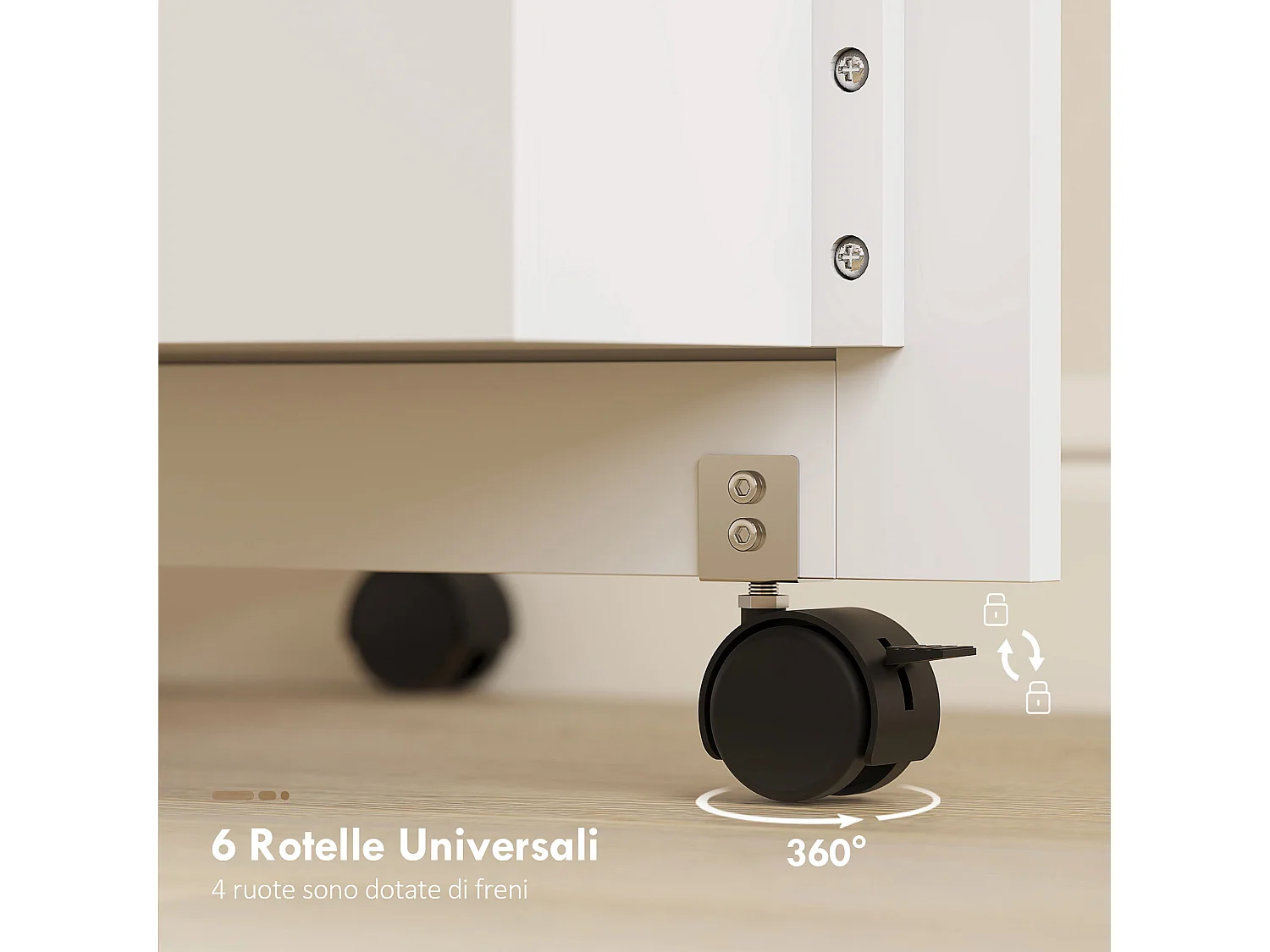 Mobile per macchina da cucire pieghevole a 2 ante magnetiche