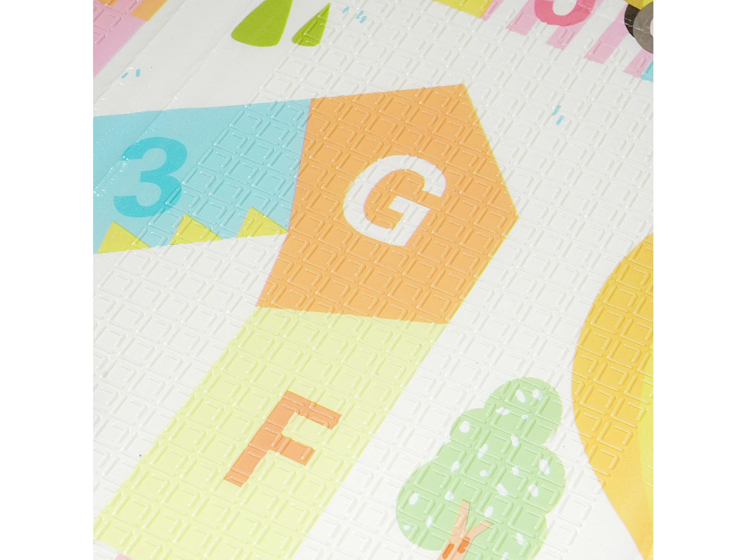 Tappeto per bambini 0-3 anni con lettere alfabeto in xpe multicolore