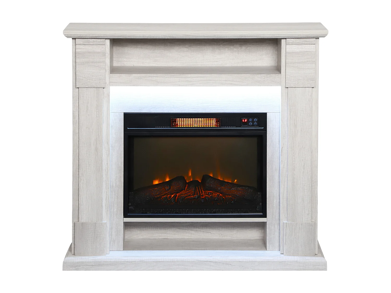 Camino elettrico con cornice effetto fiamma 3d realistico 3 modalità