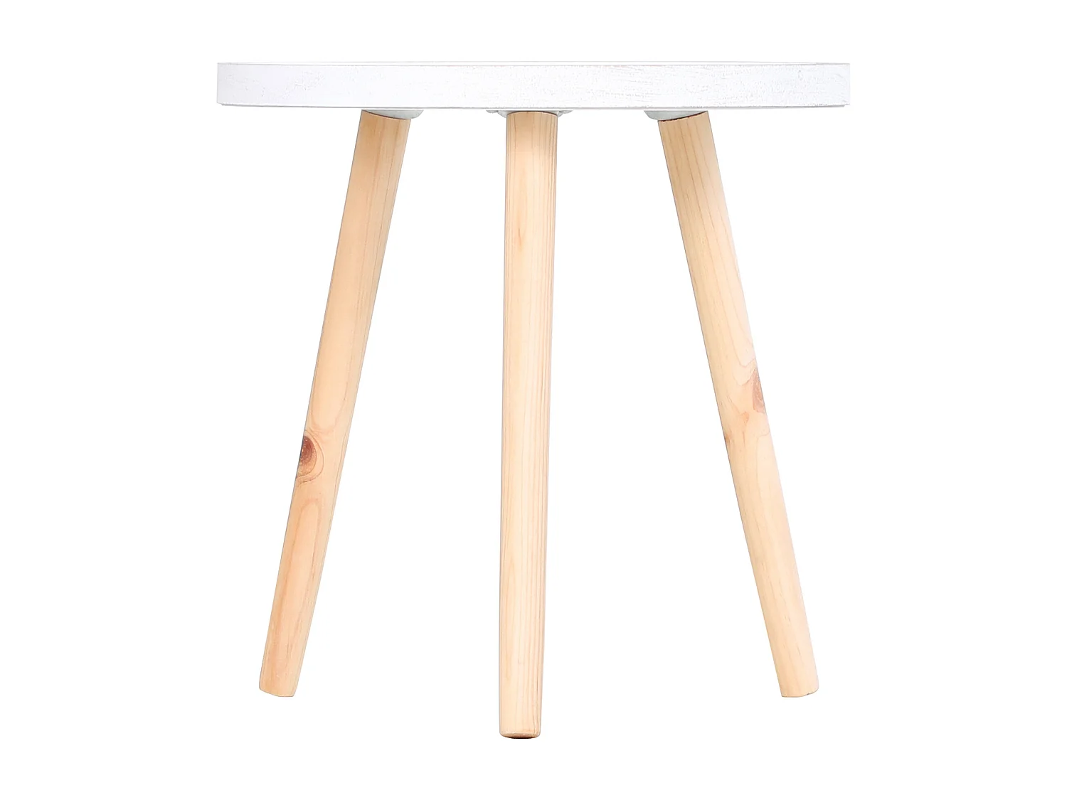 Tavolino da salotto rotondo bordo rialzato in legno bianco oro