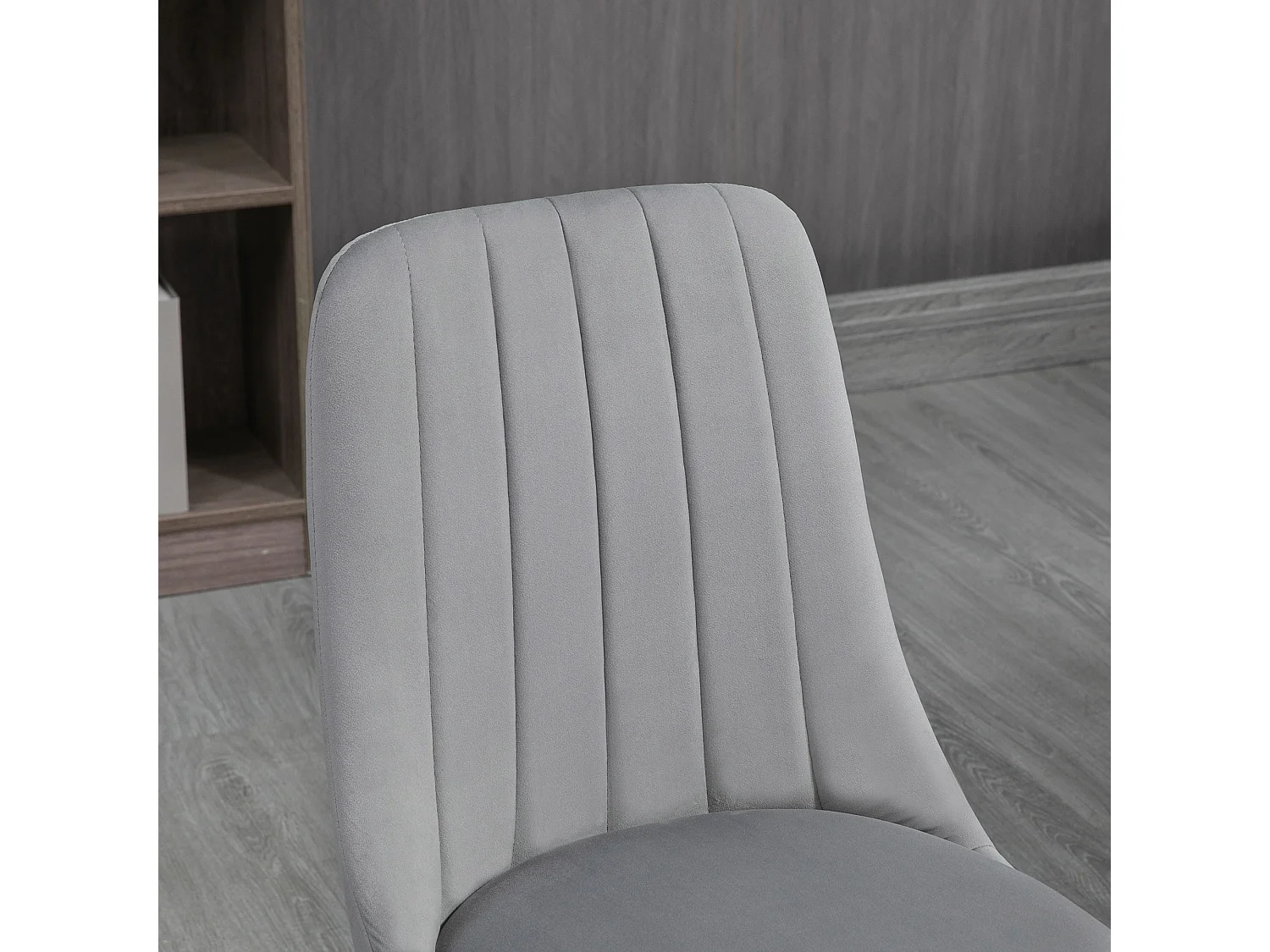 Set 4 sedie da cucina moderne imbottite in poliestere e acciaio