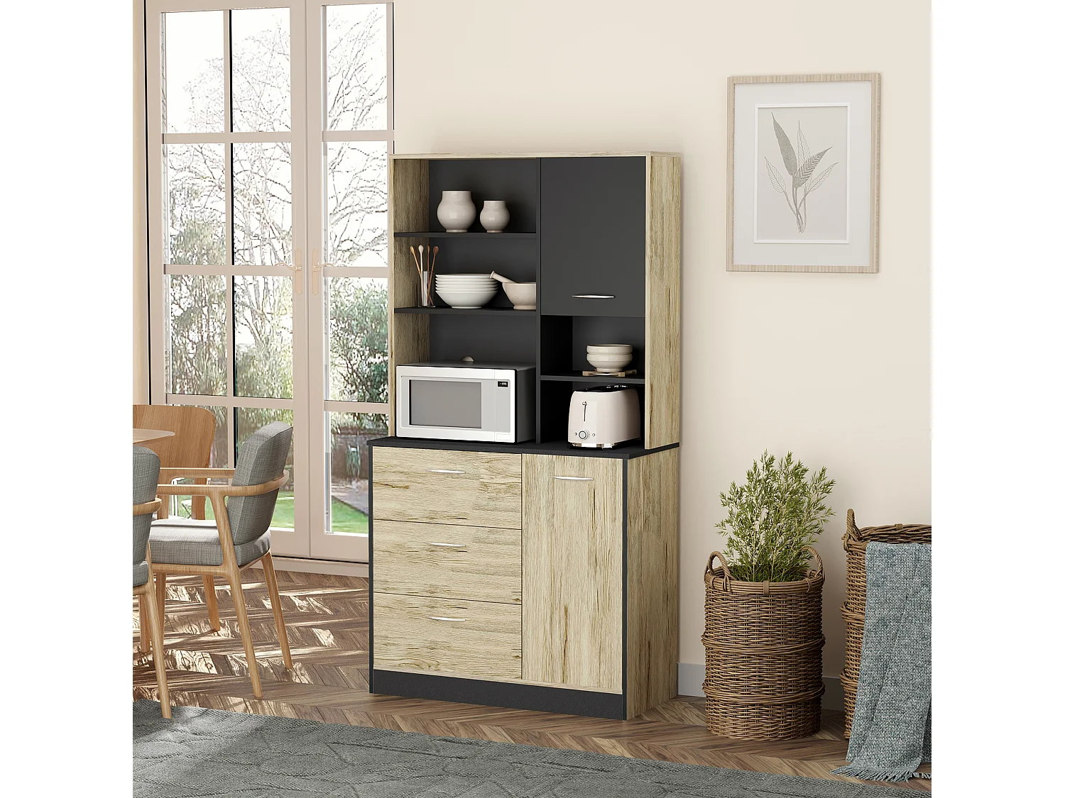 Mobile porta tv fino 75 sospeso con luci led 16 colori e modalità regolabile con telecomando