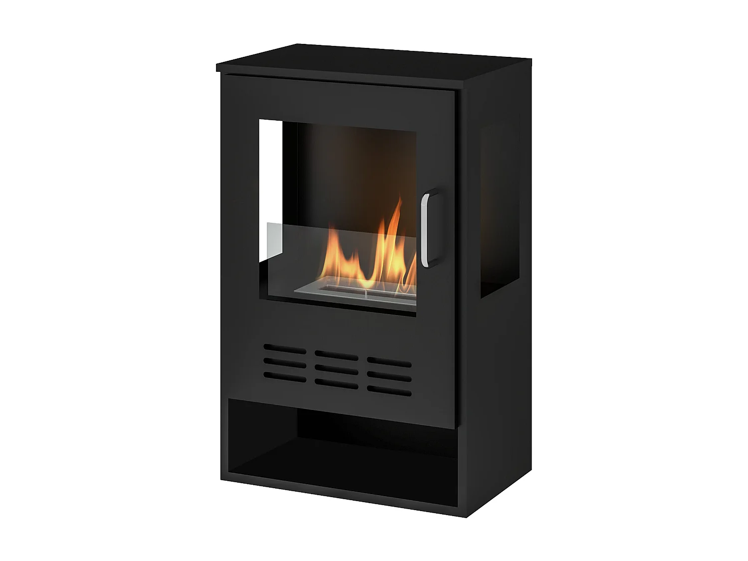 Caminetto a etanolo con bruciatore da 0.9L e durata 3.3 ore nero