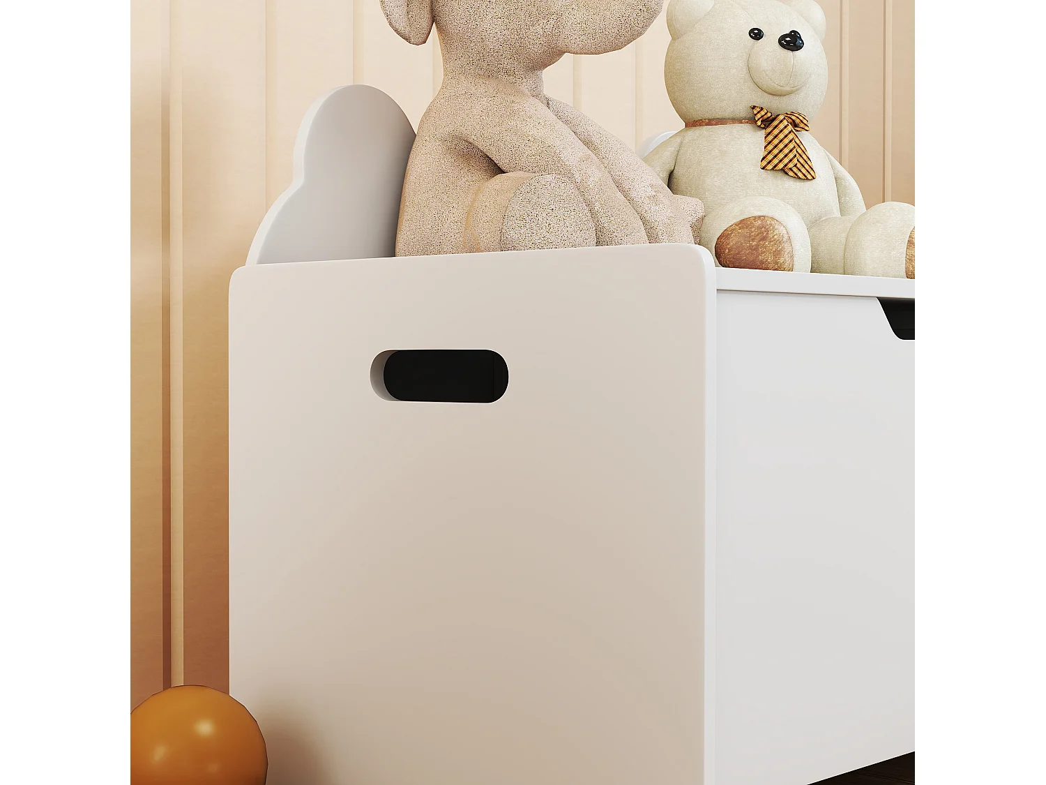 Baule portagiochi per bambini 3-8 anni a forma di orso capacità 20 kg