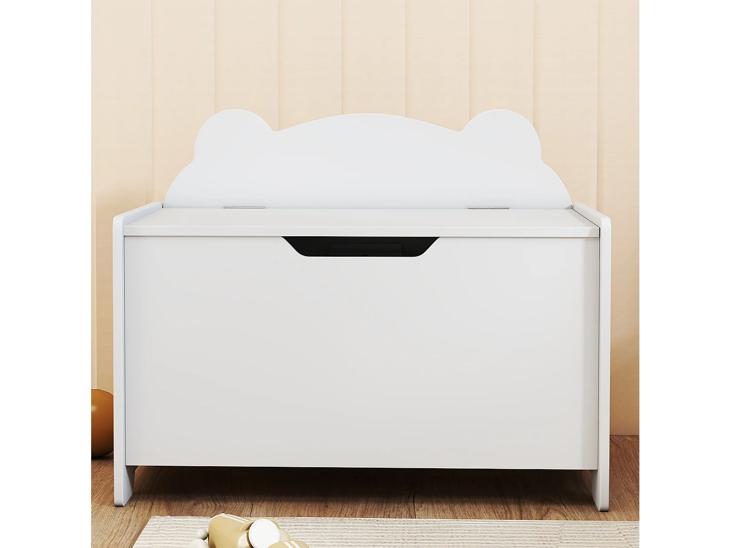 Baule portagiochi per bambini 3-8 anni a forma di orso capacità 20 kg