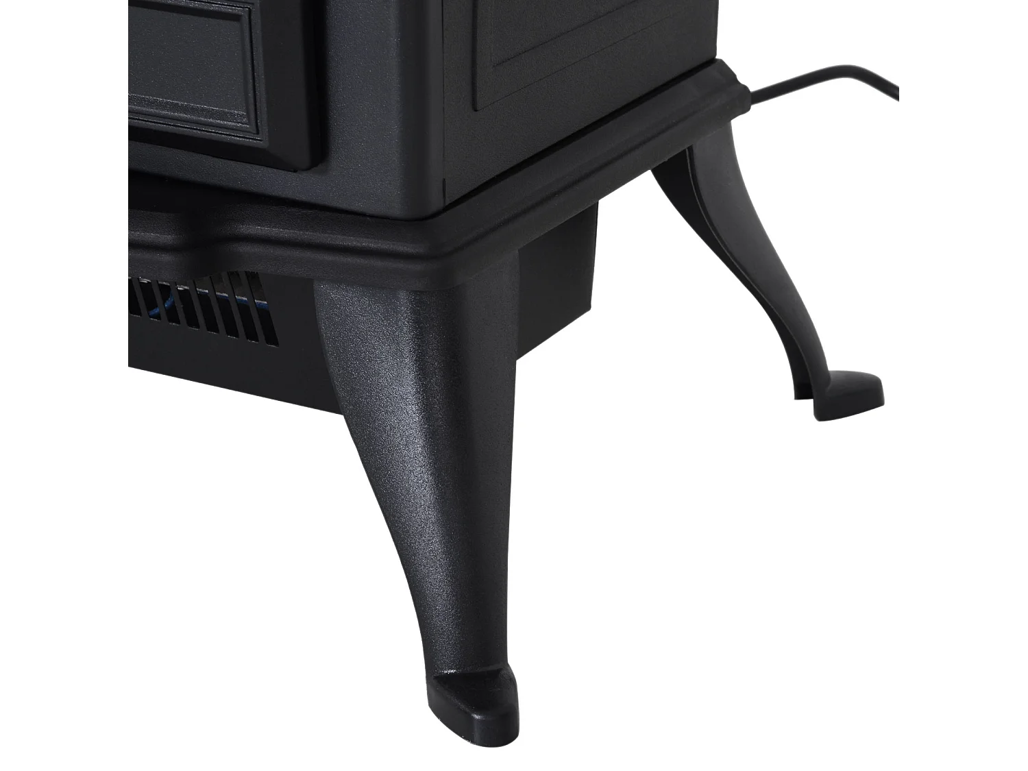 Camino elettrico effetto fiamma e termostato 1000-2000W nero