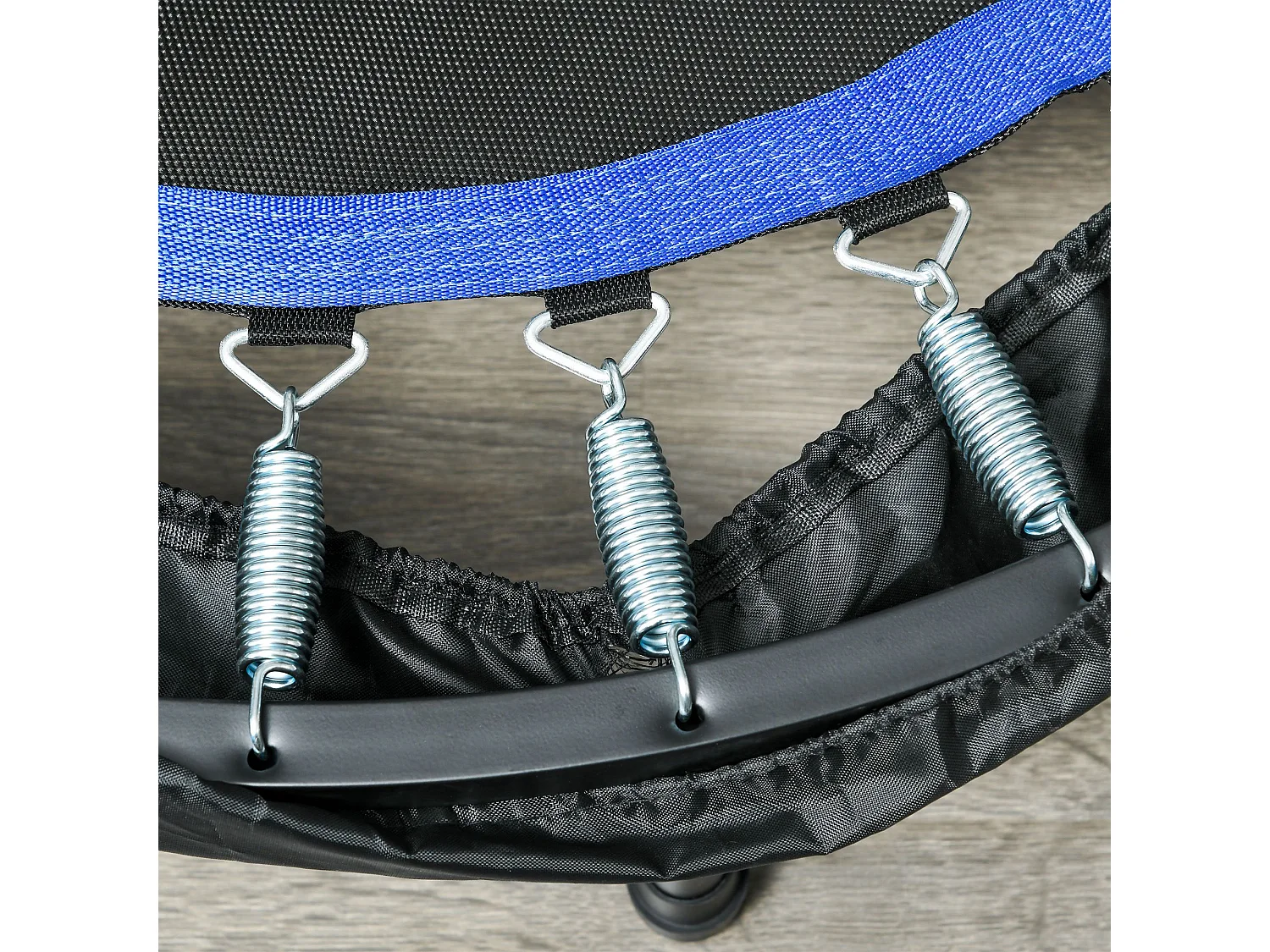 Trampolino fitness pieghevole 102 cm con manubrio regolabile blu