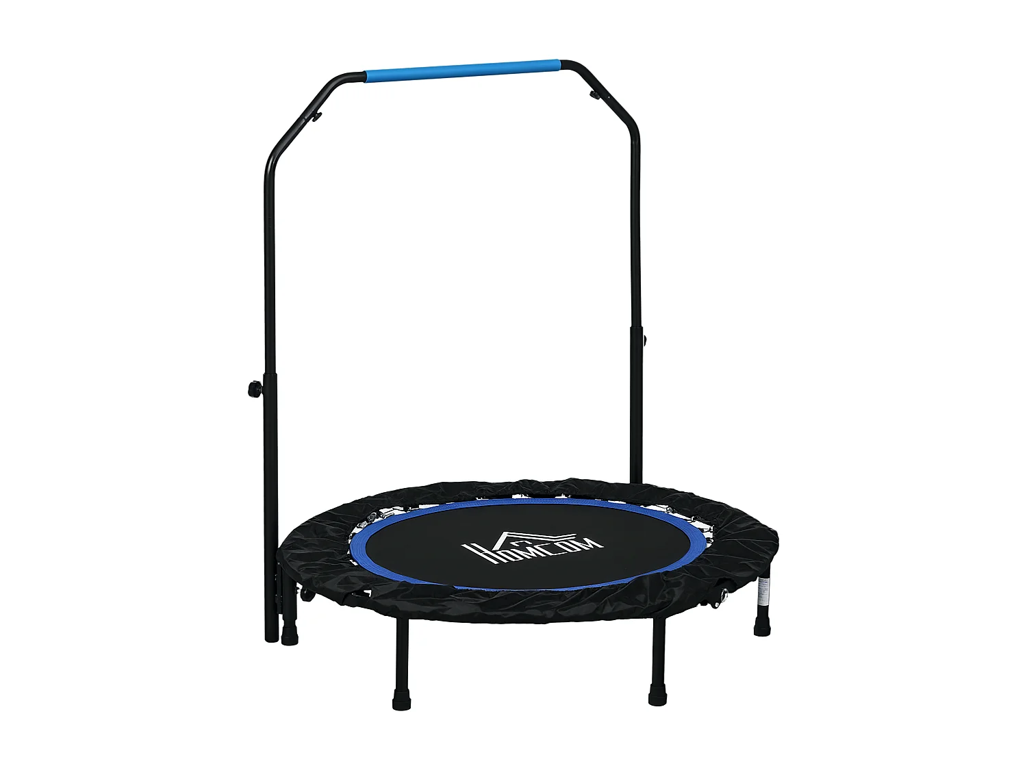 Trampolino fitness pieghevole 102 cm con manubrio regolabile blu