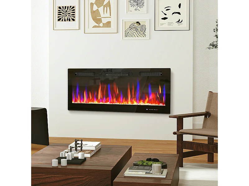 Camino elettrico da parete 900/1800w riscaldamento ultra sottile 9.4cm