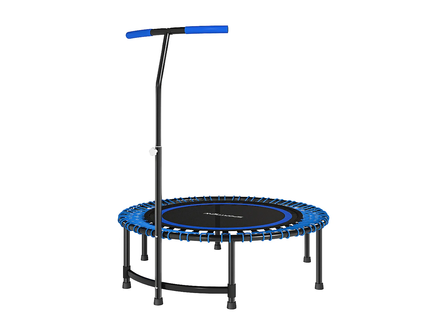 Trampolino fitness con manubrio regolabile a 5 livelli blu