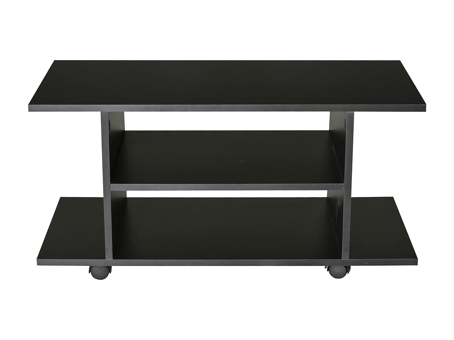 Mobile tv design moderno con ruote legno nero