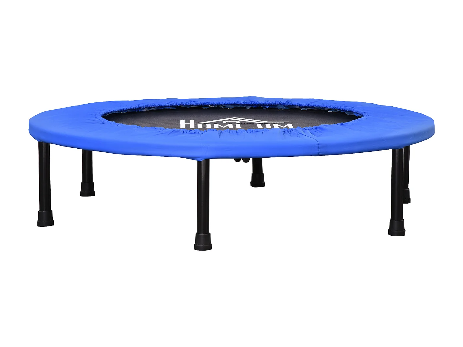 Trampolino elastico con 30 molle ø91x22.5 cm nero e blu