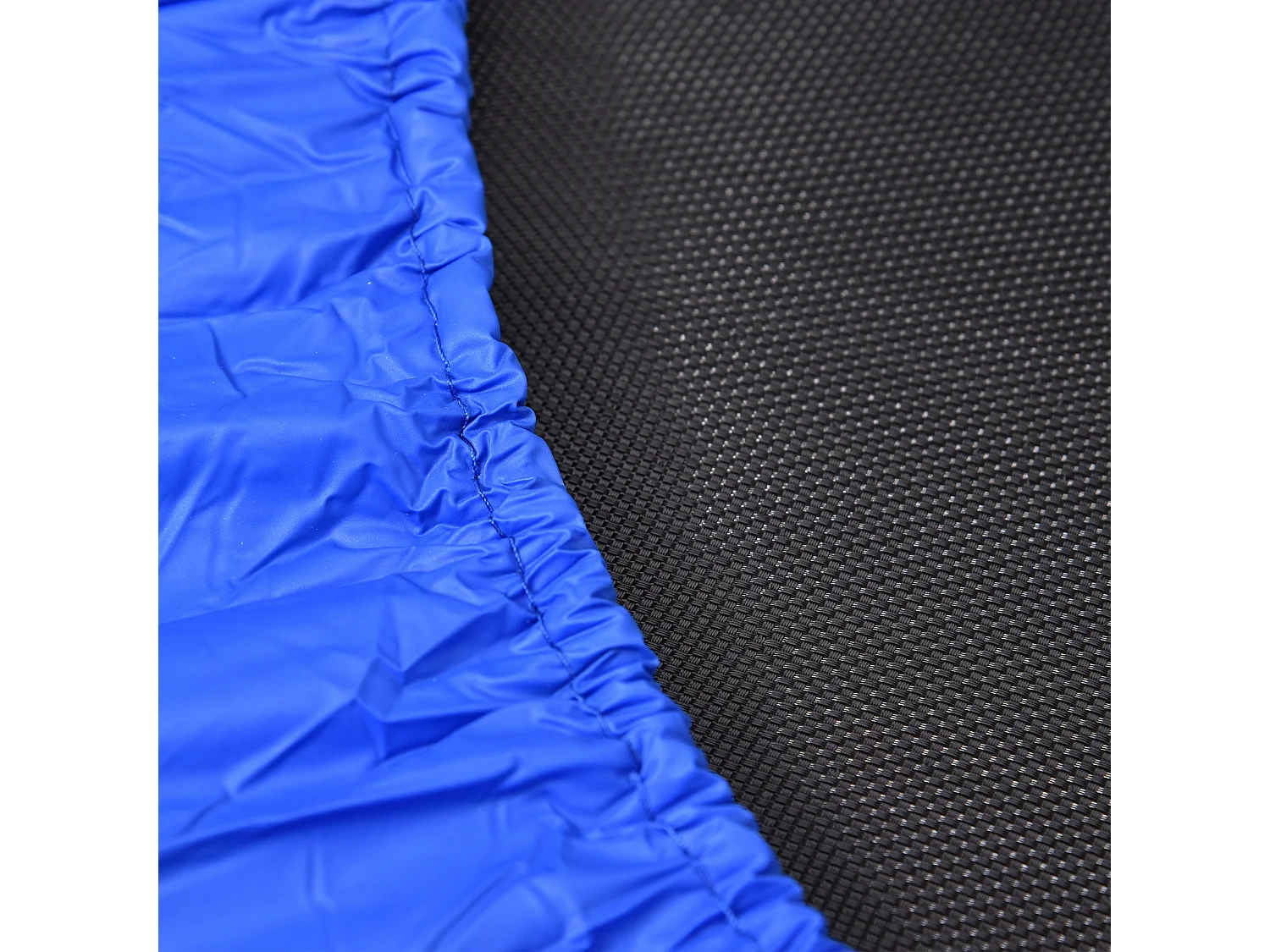 Trampolino elastico con 30 molle ø91x22.5 cm nero e blu