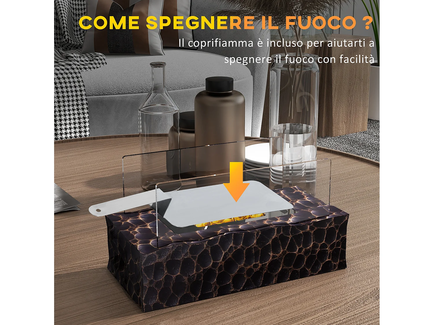 Camino a bioetanolo da tavolo bruciatore da 1.15l copertura 8㎡