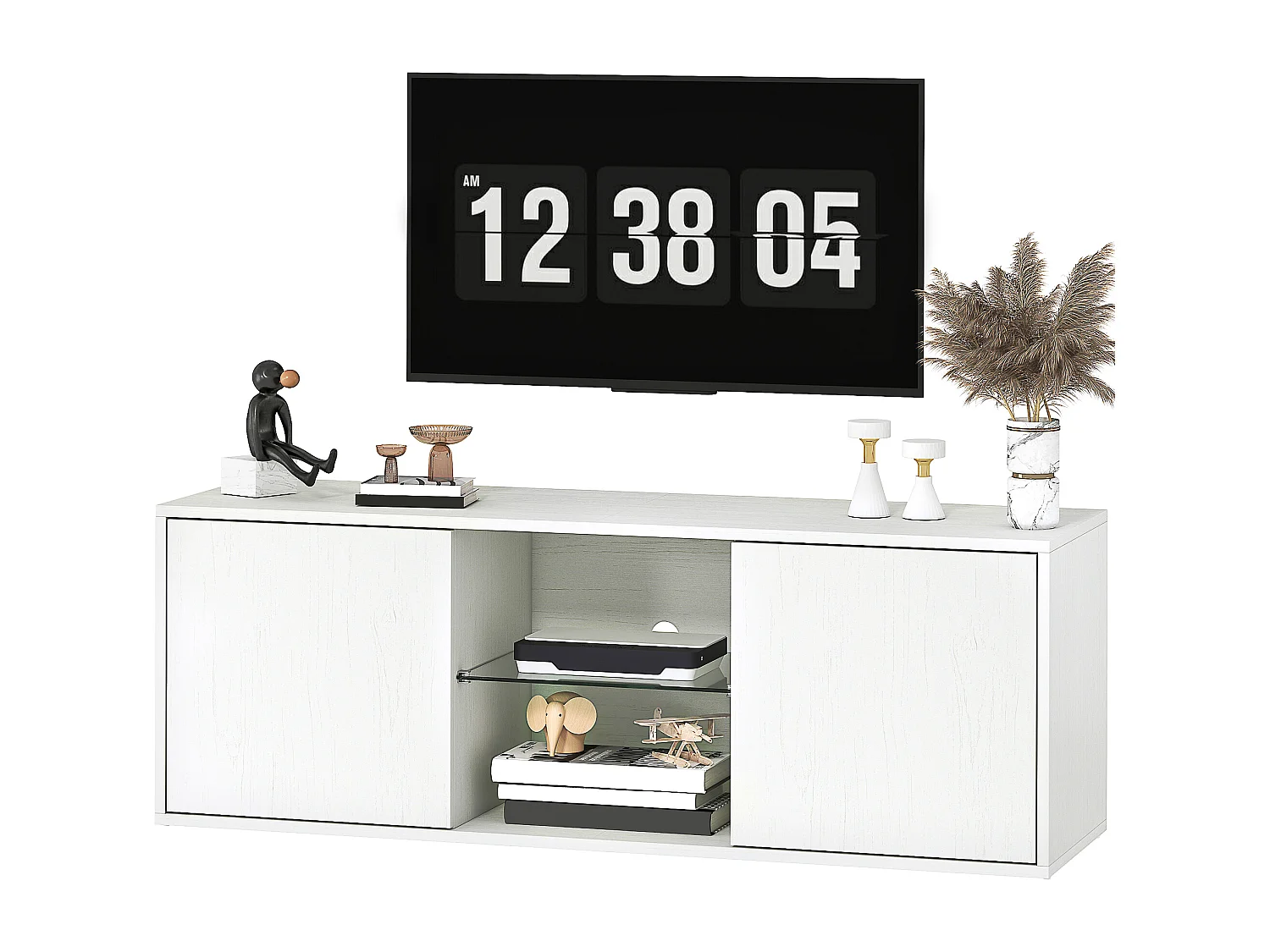 Mobile porta tv fino a 55" mobiletto tv sospeso o a terra da 120 cm