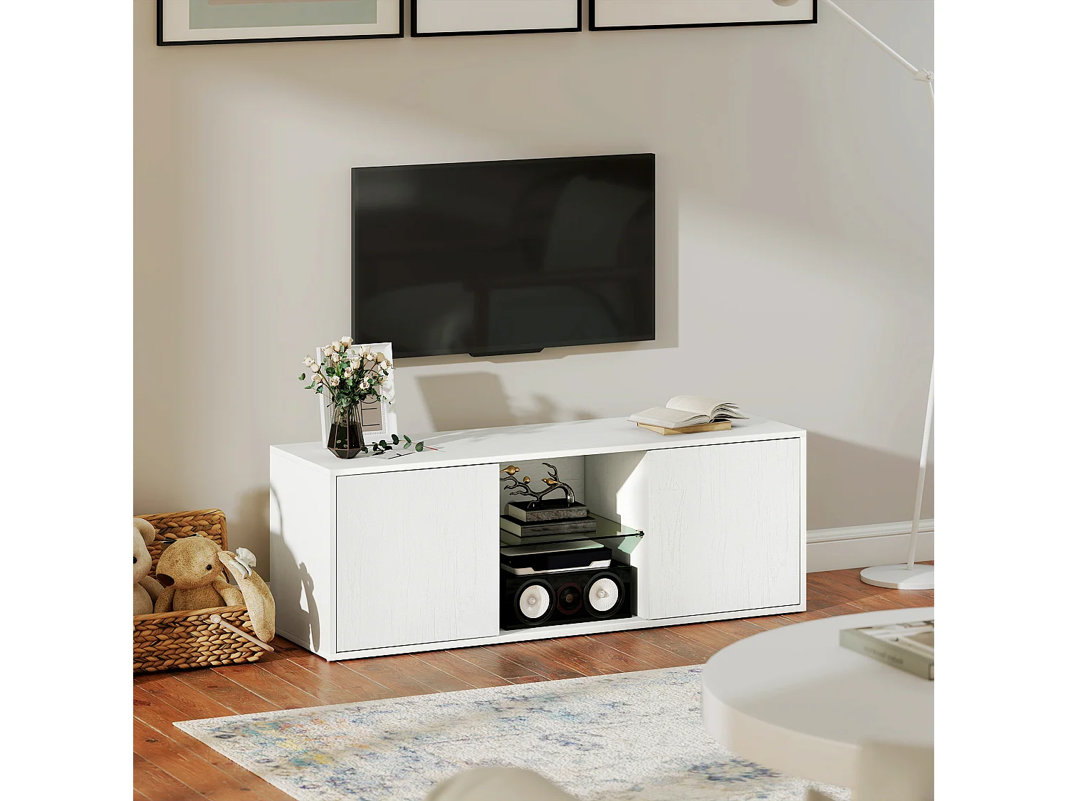 Mobile porta tv fino a 55" mobiletto tv sospeso o a terra da 120 cm