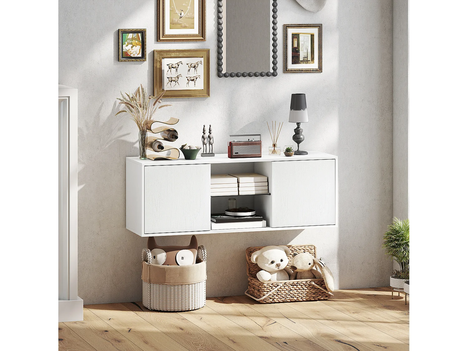 Mobile porta tv fino a 55" mobiletto tv sospeso o a terra da 120 cm