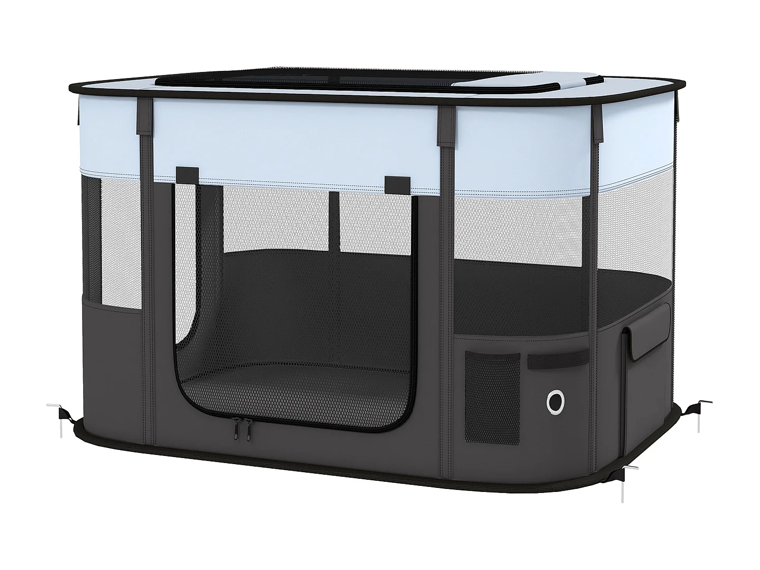 Recinto per cani e gatti con 7 finestre 3 porte 84x64x53 cm