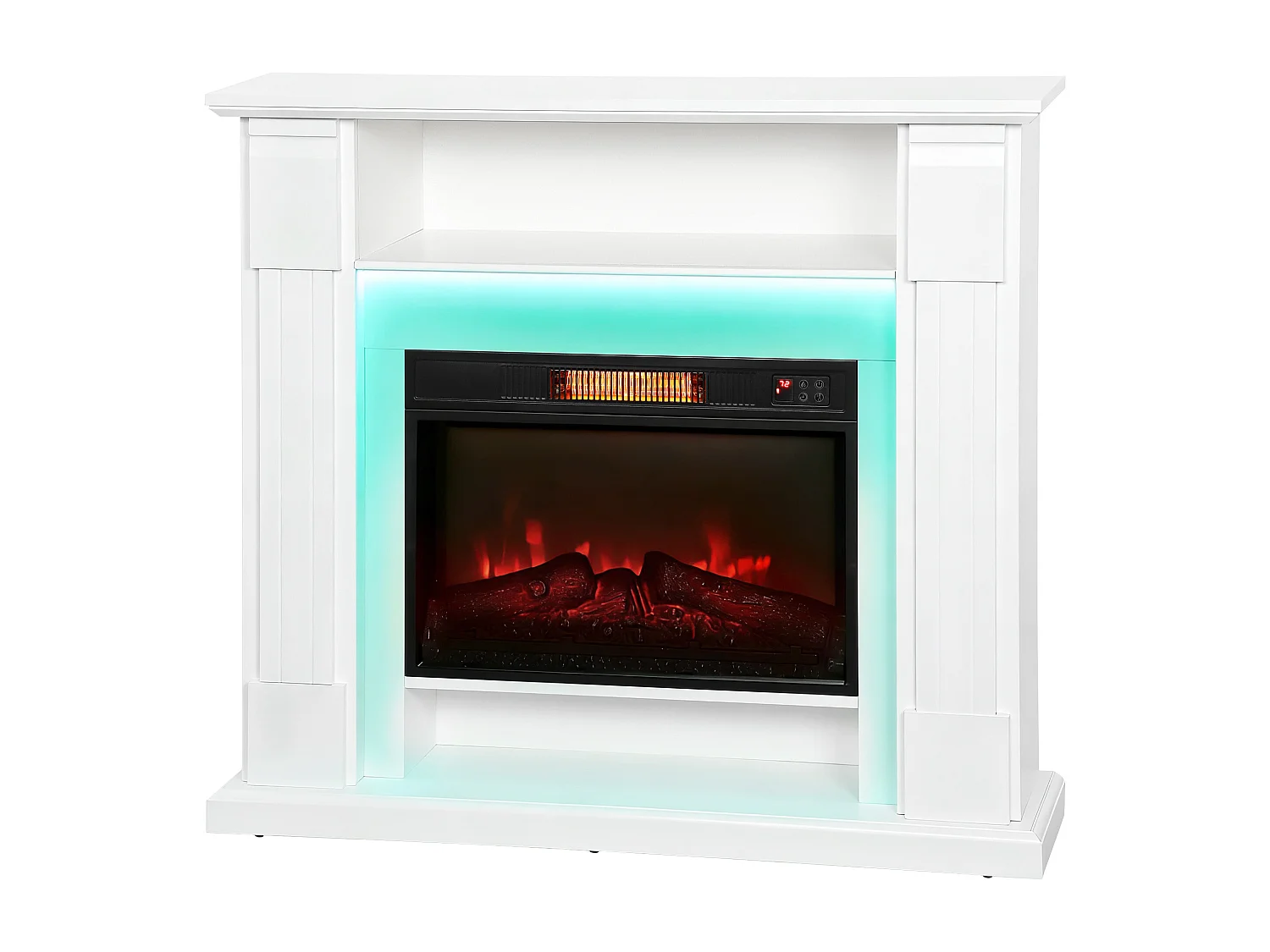 Camino elettrico con cornice effetto fiamma 3d realistico 3 modalità