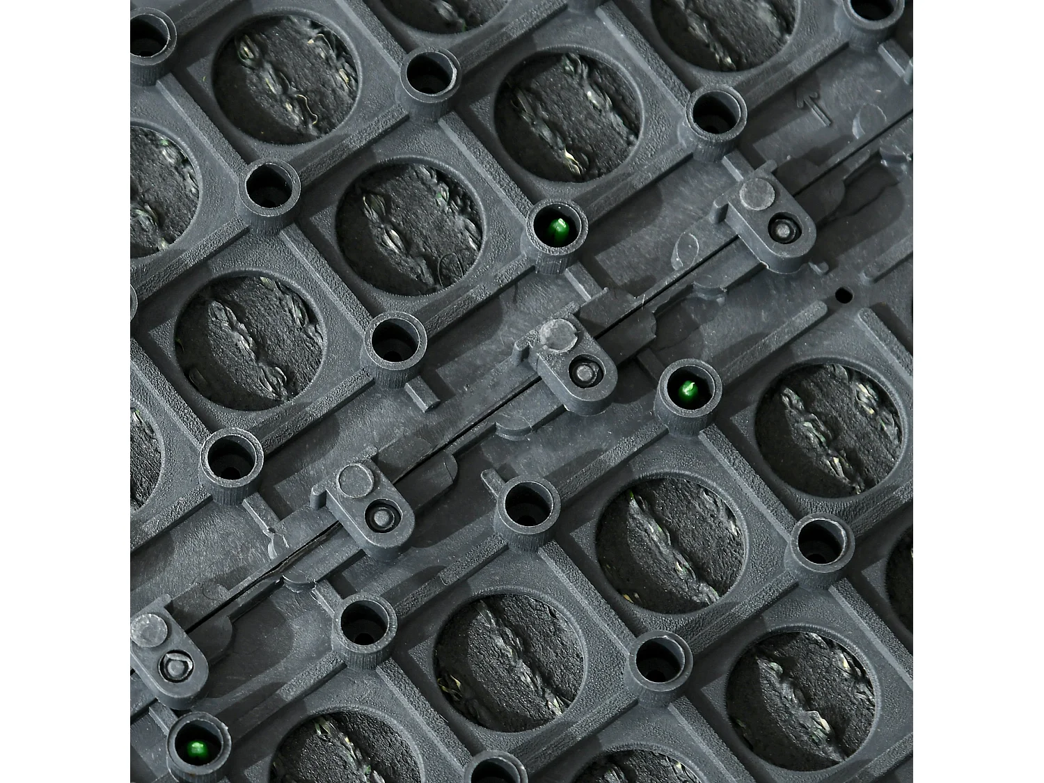 Set 10 piastrelle da giardino con erba sintetica