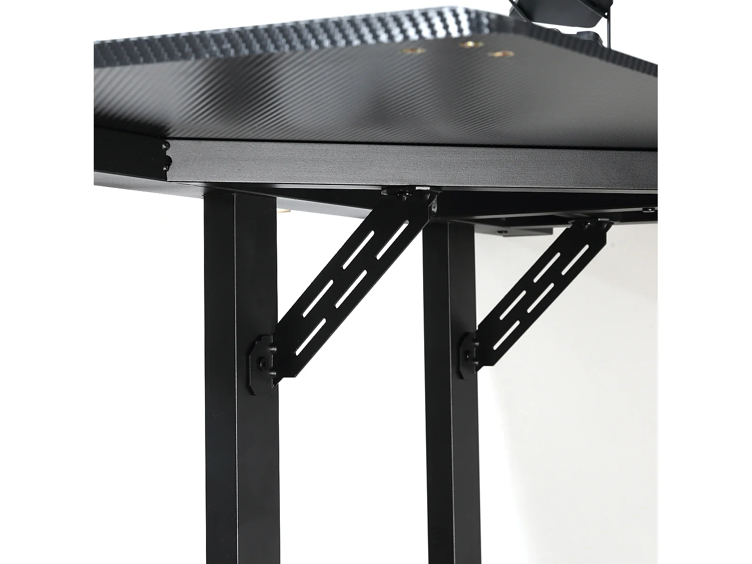 Scrivania angolare da gaming gancio per cuffie e porta tazza