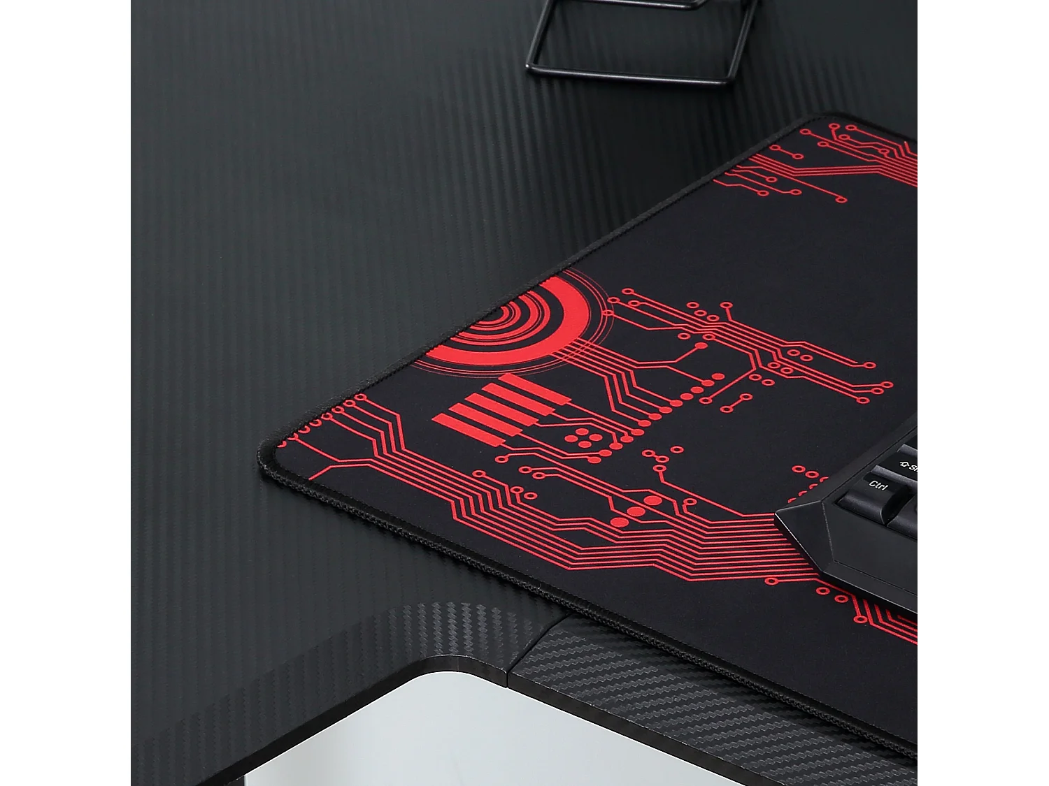 Scrivania angolare da gaming gancio per cuffie e porta tazza